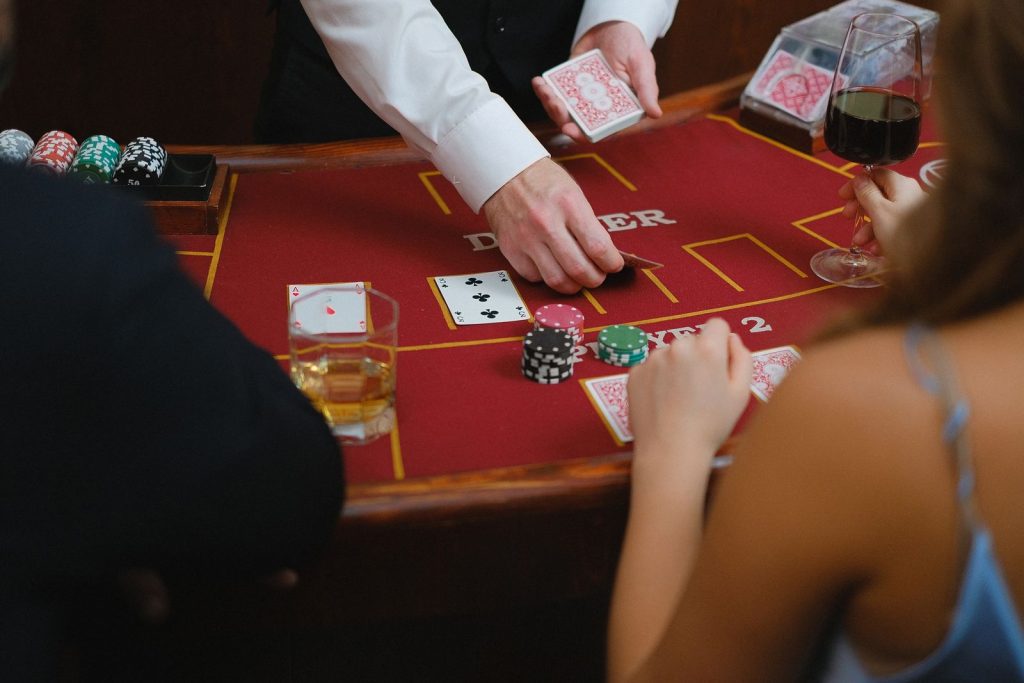 Blackjack table at one of Australia's licensed casinos.